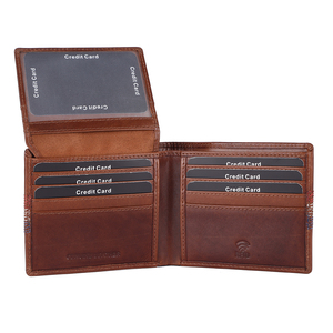 Cartera delgada plegable triple minimalista de cuero genuino RFID para hombre, superventas, diseño corto de moda, bordado de algodón para - Product Image 4