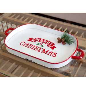 Decoración de Metal/bandeja para servir con asas doradas, bandeja para servir con adornos creativos de joyería de cristal, proveedor indio, bandeja rectangular - Product Image 2