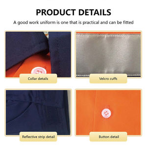 Alta calidad impermeable al aire libre algodón seguridad ropa de trabajo uniforme transpirable dos piezas mono traje de trabajo - Product Image 6