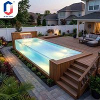Piscine hors sol étanche, piscine pratique en forme de conteneur, piscine familiale extérieure, piscine hors sol