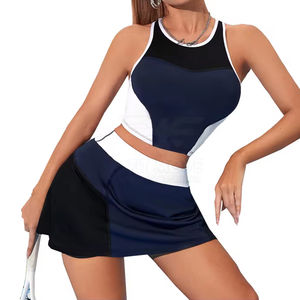 Vêtements de sport personnalisés de haute qualité, nouveau design, uniformes professionnels de tennis pour femmes, courts et taille haute respirants - Product Image 4