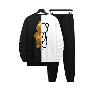 Nuevo estilo, chándales con logotipo personalizado, chándales gruesos para hombre, traje de entrenamiento de gimnasio, conjunto de dos piezas con capucha y pantalones, fabricante - Product Image 6