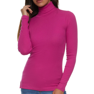 Camisetas elegantes informales de manga larga con cuello alto para mujer, camisetas de gran tamaño transpirables de buena calidad para mujeres jóvenes de la fábrica de Bangladesh - Product Image 3