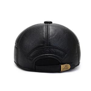 Bérets d'hiver en cuir véritable de qualité supérieure pour hommes, protection chaude des oreilles, casquette décontractée en gros pour les loisirs de plein air, chapeau de papa - Product Image 4