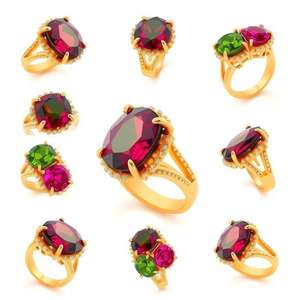 แหวนพลอยเงินสเตอร์ลิงสี925 18K ง่ามชุบทอง18K สำหรับงานแต่งงานและวันครบรอบของผู้หญิง - Product Image 3