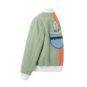 Veste Homme Légère en Polyester à Double Boutonnage, Ourlet Élastique, Broderie Lettres, Motif Carreaux, Coupe Droite, Haute Qualité - Product Image 4