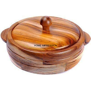 Vaisselle ronde de cuisine au design tendance Boîte à casseroles Roti Boîte à chapati Roti avec couvercle en métal et pince - Product Image 4