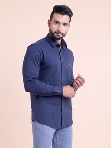 Camisa transpirable de algodón 100% de punto de manga completa moderna para hombres Ocasiones casuales y formales cómodas clásicas - Product Image 5