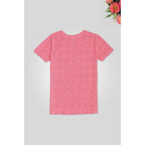 Camiseta gráfica de marca para niñas, ropa informal de algodón suave para Niñas para primavera, verano y otoño, rosa con bonito diseño de dibujos animados - Product Image 1