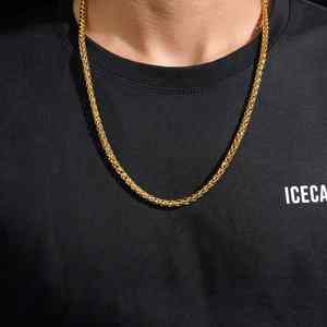 ลูกปัดทองคำ 14K ลายข้าวสาลีขนาด 5 มม. สไตล์คลาสสิกสำหรับของขวัญ งานเลี้ยง งานฉลองครบรอบ ประดับเพชรและไข่มุก ทำจากโลหะผสมทองแดงเป็นหลัก - Product Image 3