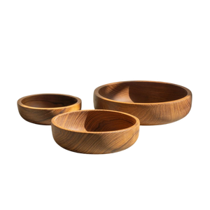 Bol de service en bois massif fait à la main écologique polyvalent pour les fêtes - Product Image 4