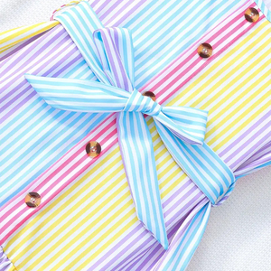 Vestidos de Verano para Niñas, Estilo Moderno, Estampado, Transpirable, Casual, para Fiesta, Color Liso, Vestidos Midi, Colores Personalizados - Product Image 4