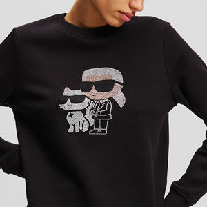 Sudaderas con capucha extragrandes con diamantes de imitación y logotipo personalizado para mujer, sudaderas con capucha y sudaderas con diamantes de imitación de algodón de alta calidad para mujer - Product Image 3