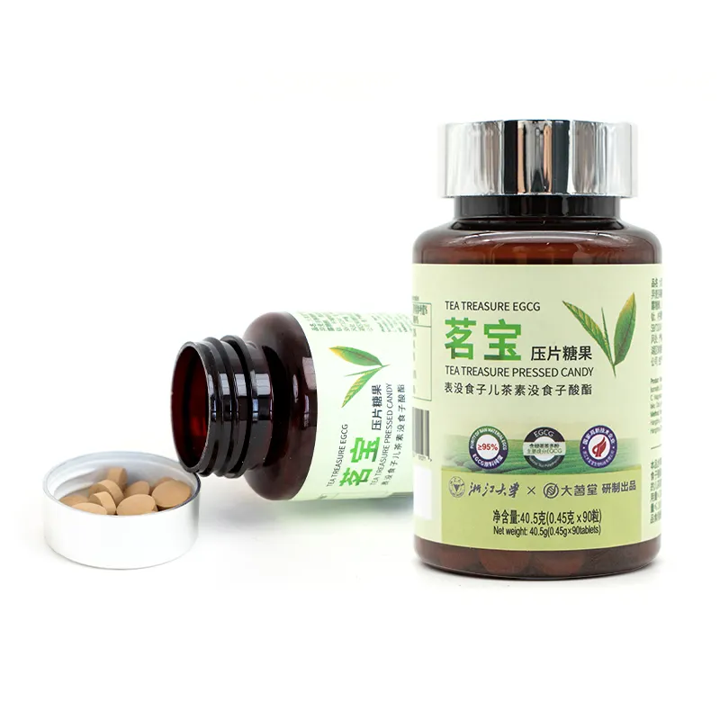 La tableta sanitaria de polifenol de té EGCG de gran venta ayuda a eliminar los radicales libres en el cuerpo y proporciona beneficios antioxidantes