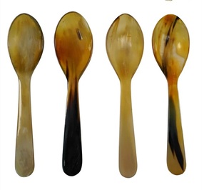 Cuillère en corne de bœuf de luxe de qualité supérieure, couleur naturelle, polie, à prix raisonnable - Product Image 2