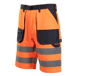 Shorts de travail haute visibilité réfléchissants avec ajustement réglable et tissu respirant pour la sécurité au travail en extérieur - Product Image 3