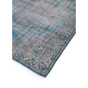 Handmade Vintage Blue Wool <b>Rug</b> Large <b>Boho</b> Style Medallion Abstract and Rectangle Pattern for Home Entryway Hallway-Pae-2069 - Product Image 2