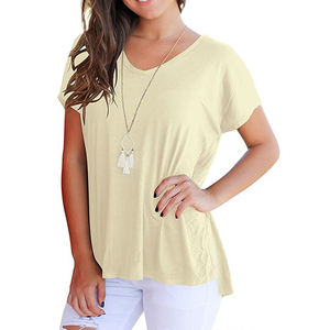 OEM/ODM Custom Made Regular Fit Short Sleeve Lightweight Unisex T-shirt Custom Screen Printed Logo Breathable Button Appliques - Product Image 3