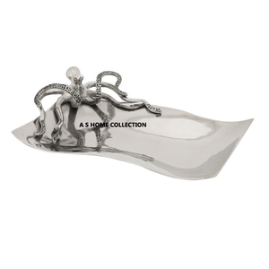 Organizador de almacenamiento de Metal decorativo cuadrado de color blanco más vendido bandeja de diseño elegante para el hogar moderno de Navidad - Product Image 4