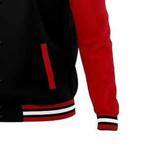 Wholesale Heat Transfer logo Design Varsity <b>Jackets</b> Custom Unisex <b>Baseball</b> <b>Jacket</b> <b>Men</b> Casual Plain Cotton Letterman Winter - Product Image 6