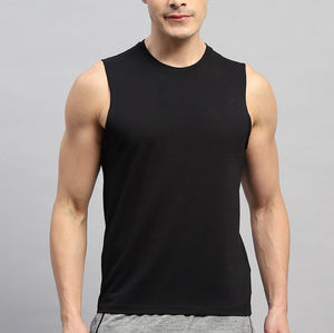 เสื้อยืดออกกำลังกายผ้าฝ้าย100% ระบายความร้อนด้วยหินระบายอากาศได้ดีเสื้อกล้ามกีฬาแห้งเร็วสำหรับออกกำลังกายในยิม - Product Image 4