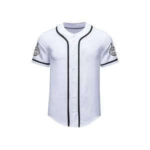 Jersey de béisbol americano de alta calidad personalizado al por mayor transpirable ligero tatami puntadas impreso equipo uniforme botón malla - Product Image 1