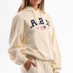 เสื้อฮู้ดผู้หญิงแบบมีซิปเปิดไหล่มี1902สหรัฐอเมริกากันยับและระบายอากาศได้ดี - Product Image 6