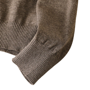 Women's Casual O-Neck <b>Long</b> Sleeve Solid Zipper Knit Sweater Soft <b>Warm</b> Pullover Ribbed Cuff Hem Regular Fit Winter Daily Wear Top - Product Image 4
