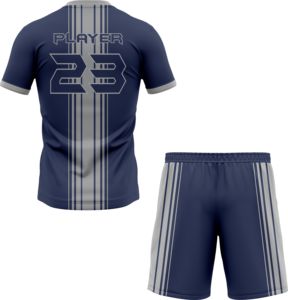 Conjunto de uniforme de fútbol de otoño con camiseta personalizada con estampado de transferencia de calor, pantalones cortos, ropa deportiva de poliéster 100%, secado rápido y transpirable - Product Image 2
