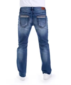 ODM OEM Jeans Denim pour Hommes de Haute Qualité 98% Coton 2% Spandex Style Droit Technique Lavée 3D Formelle Lavable pour le Printemps - Product Image 6