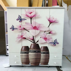 Armoire en plastique autoportante convertible 3D à 4 portes pour la maison, l'appartement et la chambre à coucher - Product Image 1