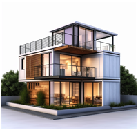 Casas de jardín de hadas prefabricadas SIPs, cabañas de estructura de acero ligera de bajo costo, casa contenedor prefabricada, diseño de casa
