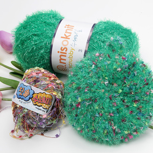 Misoknit Hand-Knit 100% Poliéster Chunky Cepillo de dientes Hilo OE Technics Diversos colores mezclados Patrón crudo Producto de calidad en el mundo - Product Image 4