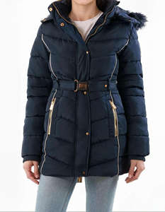 Chaqueta acolchada colorida personalizada para mujer, ropa cálida de invierno a la moda, Parka larga ajustada para mujer, chaquetas de plumón, abrigos para mujer - Product Image 1