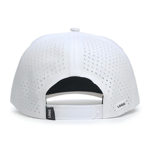 Custom Logo Waterproof Performance Golf <b>Cap</b> 5-Panel Perforated Hat With Integrated Tee Holder & Magnetic Brim Snapback Closure - Product Image 6