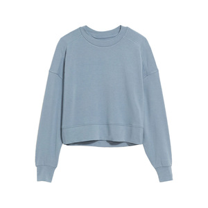 Último diseño O cuello logotipo personalizado impresión peso ligero suéteres tela de algodón mujeres suéteres - Product Image 1