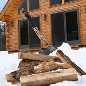 Hacha Barbuda de acero de Damasco de estilo vikingo 2025, hacha tradicional de alto carbono con mango de madera, grado Industrial, gran oferta - Product Image 1