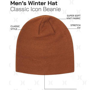 หมวกบีนนี่ผู้ชายออกแบบโลโก้เองได้-ปรับแต่งได้เต็มที่ ระบายอากาศ กันน้ำ ผ้าแจ็คการ์ด ปรับขนาดได้ สไตล์ลำลอง สำหรับฤดูหนาวและกิจกรรมกลางแจ้ง - Product Image 3