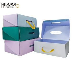 Huamao OEM Customizable Foldable <b>Shoe</b> Packaging <b>Boxes</b> with Ribbon Accessory Custom Hot Foil Logo For <b>Shoe</b> Shipping & Packaging - Product Image 2
