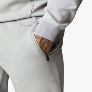 Nouvel ensemble de survêtements décontractés à capuche pour hommes, de haute qualité, personnalisés, couleur unie, séchage rapide, respirant, 100 % coton, pour le jogging hivernal - Product Image 3