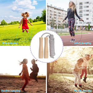 Cuerda para Saltar para Niños, Cuerda de Saltar Ajustable de Algodón de 8.5 Pies con Mango de Madera - Product Image 6