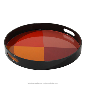 Bandeja madre perla OEM ODM al por mayor, material de madera ecológico, bandeja para servir, barra de impresión, tamaño personalizable, forma, estilo Hathai - Product Image 2