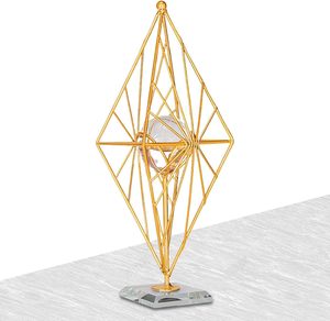 Custom Iron Wire Shape Sculpture With Diamond <b>Base</b> Diamond Ball <b>Trophy</b> Home Decors Decorative Wholesale Manufacturer Exporter - Product Image 1
