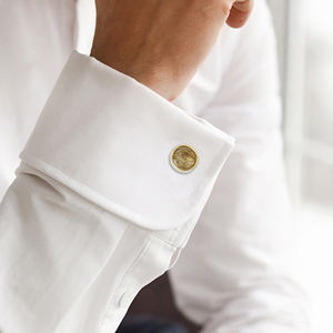 Boutons de manchette en or 18 carats de qualité supérieure pour homme, en quartz rutilé doré Fengshui - MSDAVA003 |   Collection Tinh Vu |   Vietnam - Product Image 4