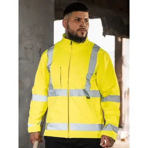Veste de sécurité et de survie en softshell personnalisée haute visibilité pour le merchandising - Product Image 5