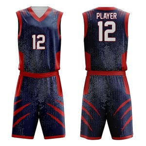 Uniformes de baloncesto reversibles personalizados pantalones cortos atléticos de malla transpirable para hombres jóvenes sublimación Reversible camiseta de baloncesto - Product Image 1