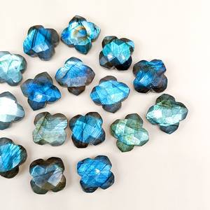 อัญมณีรูปดอกไม้ลาบราดอไรต์ธรรมชาติขนาด12มม. - Product Image 4