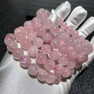 Pulsera de cuarzo rosa de 8mm natural al por mayor, cuentas de piedra energética, pulsera de cristal elástica estirable, pulsera de piedras preciosas de cuarzo rosa - Product Image 4