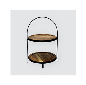 Paquete de 2 y 3 bandejas de madera para servir, exhibición de postres de granja rústica, soporte para pasteles escalonados para Cocina - Product Image 1