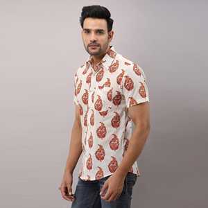 100% coton décontracté chemise blanche pour hommes boutonné régulier simple boutonnage professionnel motifs ethniques ODM 6XL pour le printemps été - Product Image 6